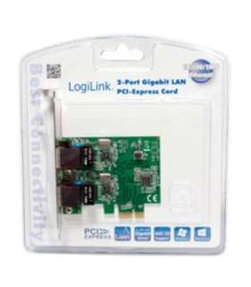 Logilink PC0075, 2-port Gigabit PCI Express network card Logilink 2 x Gigabit Lan (RJ 45) PCIe