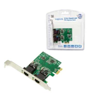 Logilink PC0075, 2-port Gigabit PCI Express network card Logilink 2 x Gigabit Lan (RJ 45) PCIe