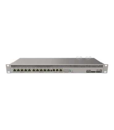 Mikrotik Wired Ethernet Router RB1100x4, 1U Rackmount, Quad core 1.4GHz CPU, 1 GB RAM, 128 MB, 13xGigabit LAN, 1xSerial