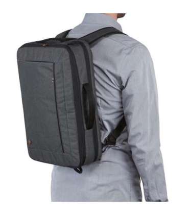 Case Logic Era Hybrid Briefcase Fits up to size 15.6 " Messenger - Briefcase/Backpack Obsidian Shoulder strap