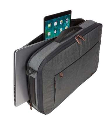 Case Logic Era Hybrid Briefcase Fits up to size 15.6 " Messenger - Briefcase/Backpack Obsidian Shoulder strap