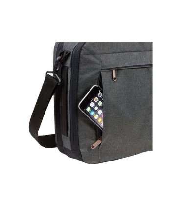 Case Logic Era Hybrid Briefcase Fits up to size 15.6 " Messenger - Briefcase/Backpack Obsidian Shoulder strap