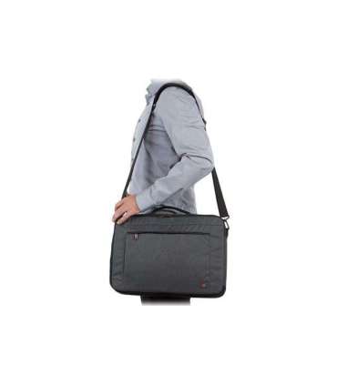 Case Logic Era Hybrid Briefcase Fits up to size 15.6 " Messenger - Briefcase/Backpack Obsidian Shoulder strap