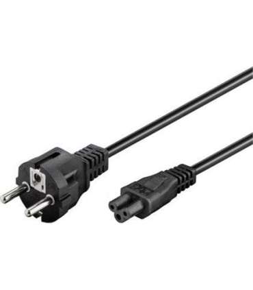 Goobay Power supply cord (safety plug) 93586 Black Safety plug (type F, CEE 7/7) Device socket C5