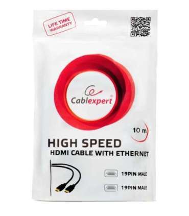 Cablexpert HDMI High speed male-male cable, 10 m, bulk package Cablexpert