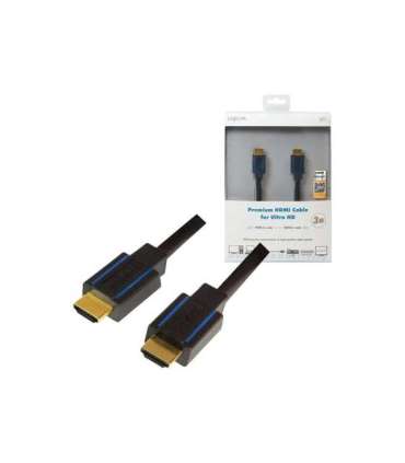 Logilink Premium HDMI Cable for Ultra HD CHB005 HDMI male (type A) HDMI male (type A) HDMI to HDMI 3 m