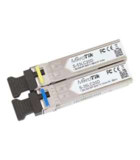 MikroTik Pair of SFP modules S-3553LC20D (S-35LC20D 1.25G SM 20km T1310nm/R1550nm + S-53LC20D 1.25G SM 20km