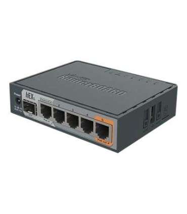 Mikrotik Wired Ethernet Router RB760iGS, hEX S, Dual Core 880MHz CPU, 256MB RAM, 16 MB (MicroSD), 5xGigabit LAN, 1xSFP,