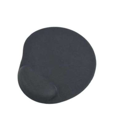 Gembird Gel mouse pad with wrist support Ergonomic mouse pad 240 x 220 x 4 mm Black