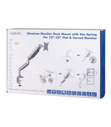 Logilink Desk Mount BP0042 13-32 " Maximum weight (capacity) 9 kg Silver
