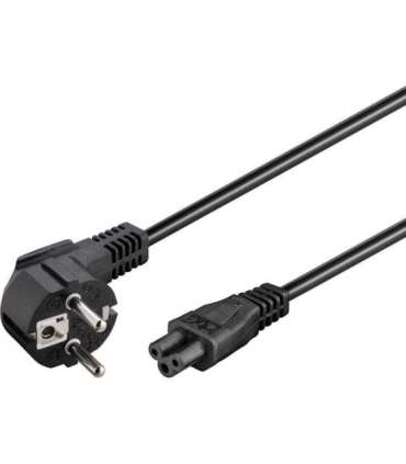 Goobay Power supply cord (CEE/7/7 to mickey), angled 68004 Black