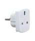 Gembird AC power adapter, UK socket to EU Schuko plug, 7.5 A Travel adapter