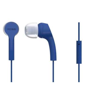 Koss Headphones KEB9iB 3.5mm (1/8 inch) In-ear Microphone Blue