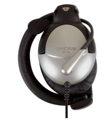 Koss Headphones SB45 Wired On-Ear Microphone Noise canceling Silver/Black