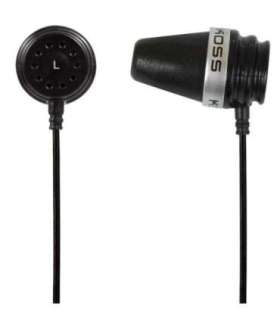Koss Headphones Sparkplug Wired In-ear Noise canceling Black