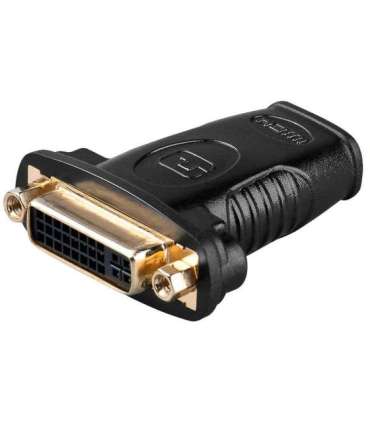 Goobay HDMI/DVI-I adapter, gold-plated 68690 Black HDMI female (Type A) DVI-I female Dual-Link (24+5 pin)