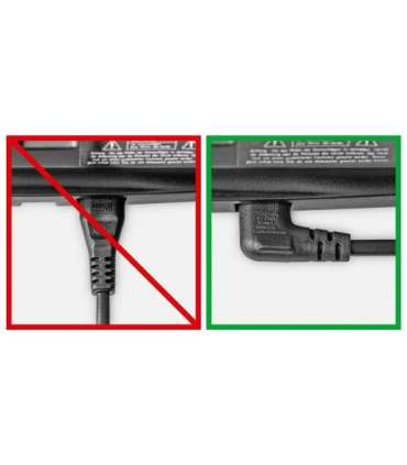 Goobay Euro connection cord, both ends angled 97344 Black Euro male (Type C CEE 7/16) Device socket C7