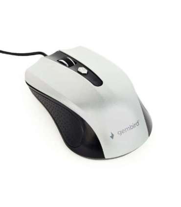 Gembird Mouse MUS-4B-01-BS Standard USB Black/ silver