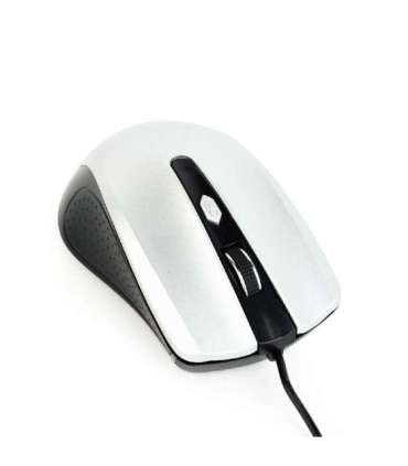 Gembird Mouse MUS-4B-01-BS Standard USB Black/ silver
