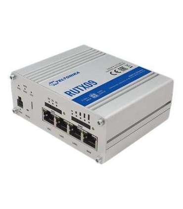 Rugged Industrial LTE-A Cat6 Router RUTX09 No Wi-Fi 10/100/1000 Mbit/s Ethernet LAN (RJ-45) ports 4 Mesh