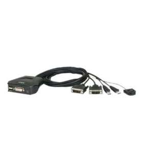 Aten 2-Port USB DVI Cable KVM Switch with Remote Port Selector Aten Remote Port Selector 2-Port USB DVI Cable KVM