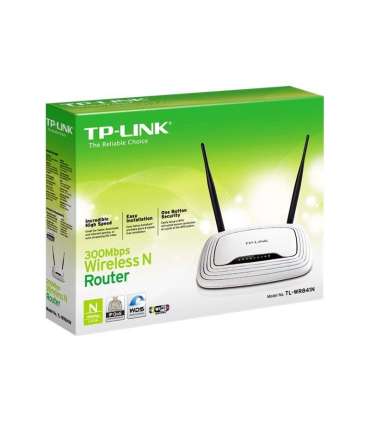 Router TL-WR841N 802.11n 300 Mbit/s 10/100 Mbit/s Ethernet LAN (RJ-45) ports 4 Mesh Support No MU-MiMO No