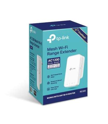 TP-LINK Mesh Extender RE300 802.11ac 2.4GHz/5GHz 300+867 Mbit/s Ethernet LAN (RJ-45) ports No MU-MiMO No |