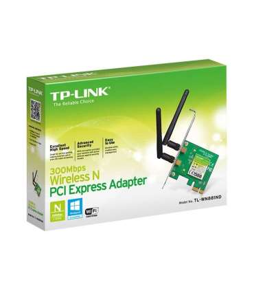 TP-LINK TL-WN881ND PCI Express Adapter, 2.4GHz, 802.11n, 300Mbps, 1xDetachable antenna 2dBi
