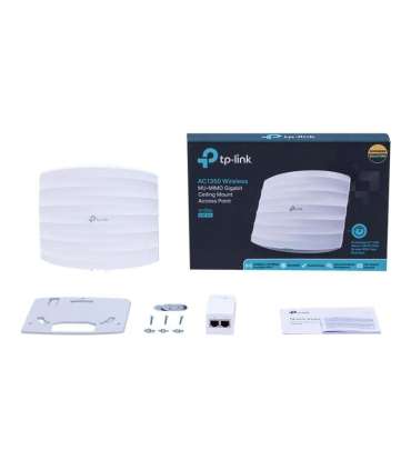 TP-LINK Access Point EAP225 802.11ac 2.4GHz/5GHz 450+867 Mbit/s 10/100/1000 Mbit/s Ethernet LAN (RJ-45)