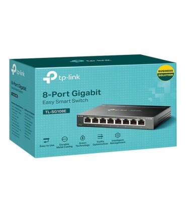 TP-LINK Switch TL-SG108E Web managed Wall mountable Gigabit Ethernet (copper) ports quantity 8 Power supply