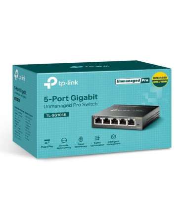 TP-LINK Switch TL-SG105E Web managed Wall mountable Gigabit Ethernet (copper) ports quantity 5 Power supply