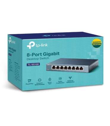 TP-LINK Switch TL-SG108 Unmanaged Desktop Gigabit Ethernet (copper) ports quantity 8 Power supply type