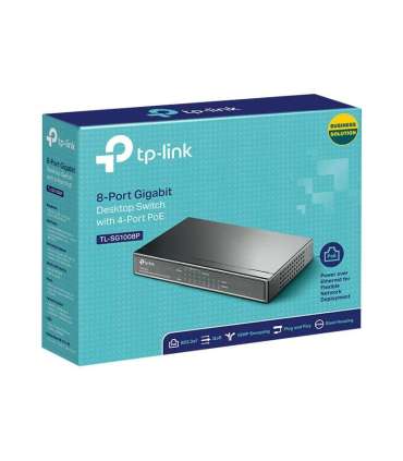 TP-LINK Switch TL-SG1008P Unmanaged Desktop Gigabit Ethernet (copper) ports quantity 8 Power over Ethernet