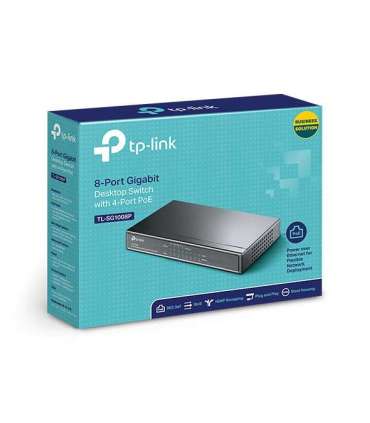 TP-LINK Switch TL-SG1008P Unmanaged Desktop Gigabit Ethernet (copper) ports quantity 8 Power over Ethernet