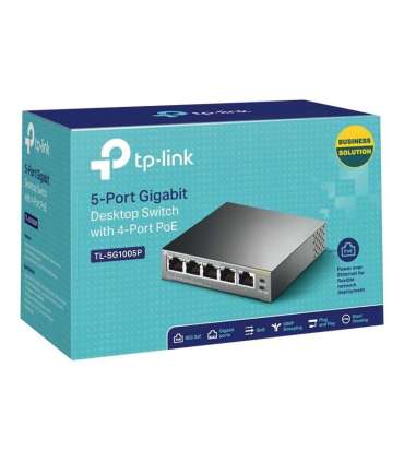 TP-LINK Switch TL-SG1005P Unmanaged Desktop Gigabit Ethernet (copper) ports quantity 5 Power over Ethernet