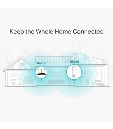 TP-LINK Extender RE365 802.11ac 2.4GHz/5GHz 300+867 Mbit/s 10/100 Mbit/s Ethernet LAN (RJ-45) ports 1 |