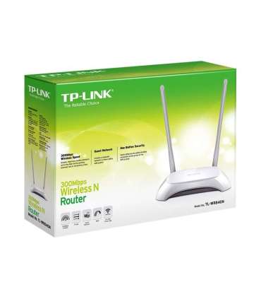 Router TL-WR840N 802.11n 300 Mbit/s 10/100 Mbit/s Ethernet LAN (RJ-45) ports 4 Mesh Support No MU-MiMO No