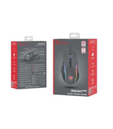 GENESIS Xenon 220 Gaming Mouse, 500 - 6400DPI, Wired, Black Genesis