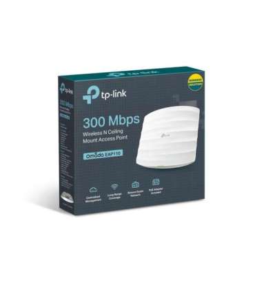TP-LINK Access Point EAP110 802.11n 2.4GHz 300 Mbit/s 10/100 Mbit/s Ethernet LAN (RJ-45) ports 1 MU-MiMO