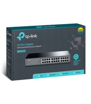 TP-LINK Switch TL-SG1024D Unmanaged Desktop/Rackmountable Gigabit Ethernet (copper) ports quantity 24 36