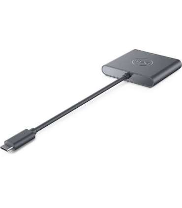 Dell Adapter USB-C to HDMI/DP with Power Pass-Through Black USB-C Male HDMI Female USB Female USB-C (power