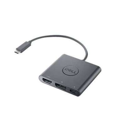 Dell Adapter USB-C to HDMI/DP with Power Pass-Through Black USB-C Male HDMI Female USB Female USB-C (power