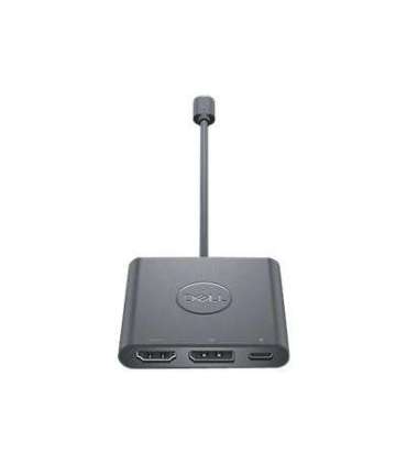 Dell Adapter USB-C to HDMI/DP with Power Pass-Through Black USB-C Male HDMI Female USB Female USB-C (power