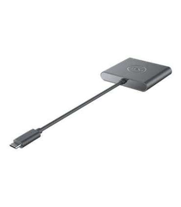 Dell Adapter USB-C to HDMI/DP with Power Pass-Through Black USB-C Male HDMI Female USB Female USB-C (power