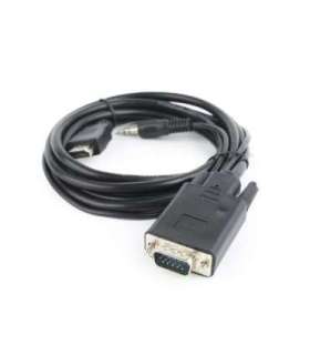 Cablexpert HDMI to VGA and  Audio Adapter Cable, Single Port, 1.8m, Black Cablexpert