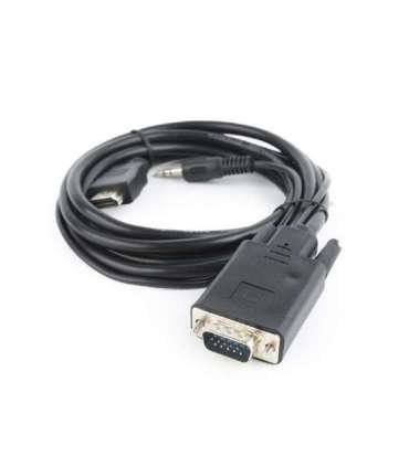 Cablexpert HDMI to VGA and  Audio Adapter Cable, Single Port, 1.8m, Black Cablexpert