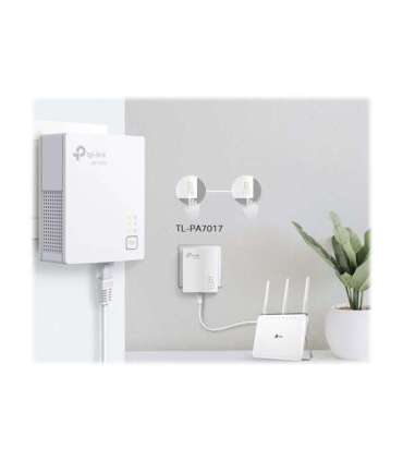 TP-LINK Gigabit Powerline Starter Kit TL-PA7017 KIT 10/100/1000 Mbit/s Ethernet LAN (RJ-45) ports 1 No Wi-Fi |