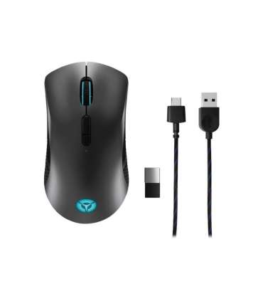 Lenovo Wireless Gaming Mouse Legion M600 Optical Mouse 2.4 GHz, Bluetooth or Wired by USB 2.0 Black 1