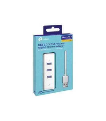 TP-LINK UE330 USB 3.0 3-Port Hub & Gigabit Ethernet Adapter 2 in 1 USB Adapter