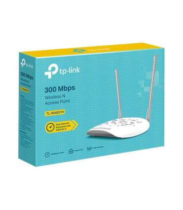 TP-LINK Access Point TL-WA801N 802.11n 2.4 300 Mbit/s 10/100 Mbit/s Ethernet LAN (RJ-45) ports 1 MU-MiMO
